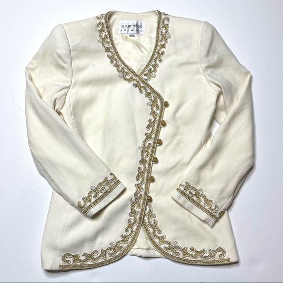 Albert Nipon Glass Bead Blazer - Picture 2 of 9